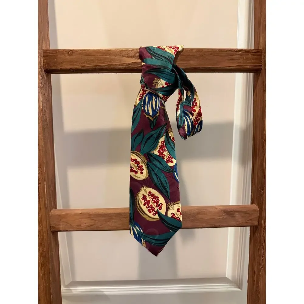 Vintage Bugatti Men's 100% Silk Necktie- Multicolor